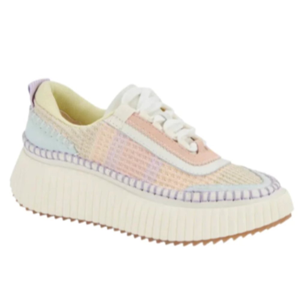 NWT Dolce Vita Dolen Pastel Stripe Woven Sneakers Size 6
